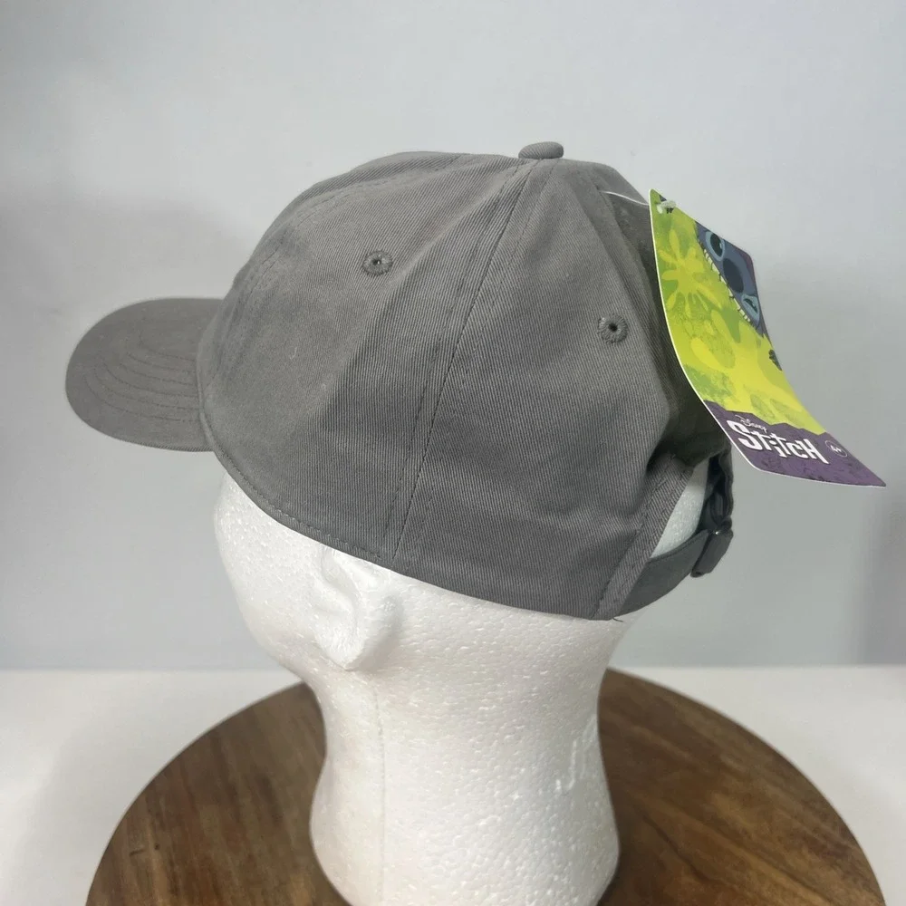 Disney Lilo and Stitch Baseball Hat Ohana Family Grey Adjustable Embroidered NWT